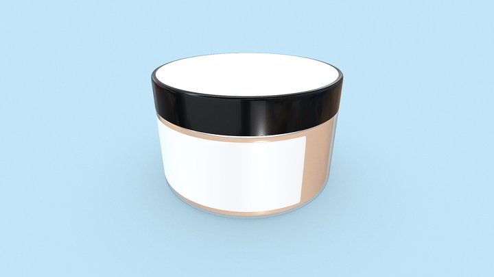 Transparent plastic jar 3D Model