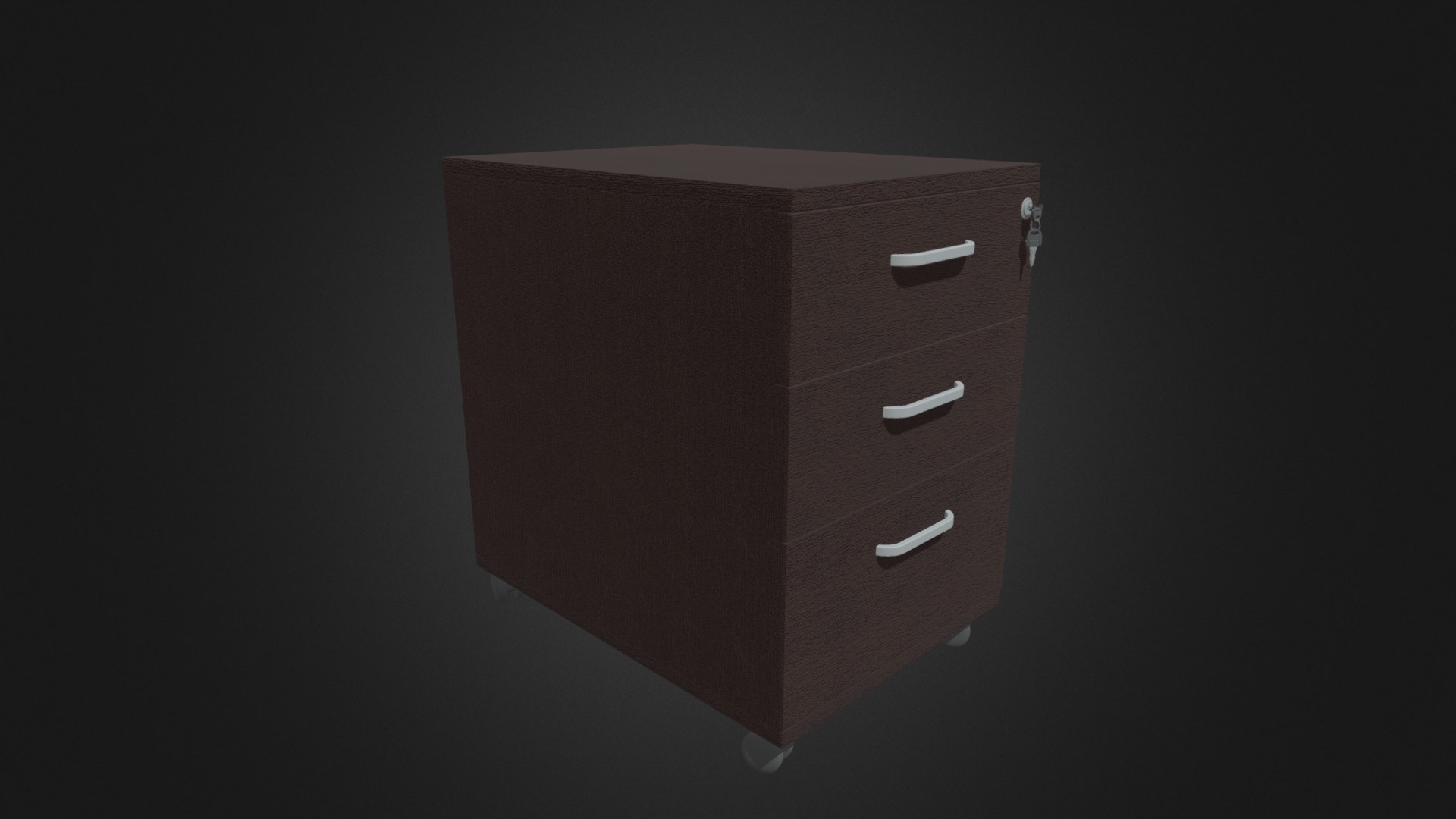 3D model Office Cabinet - This is a 3D model of the Office Cabinet. The 3D model is about a box with a hole in the side.