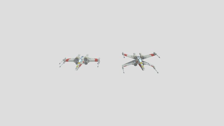 X - Wing_scene 3D Model