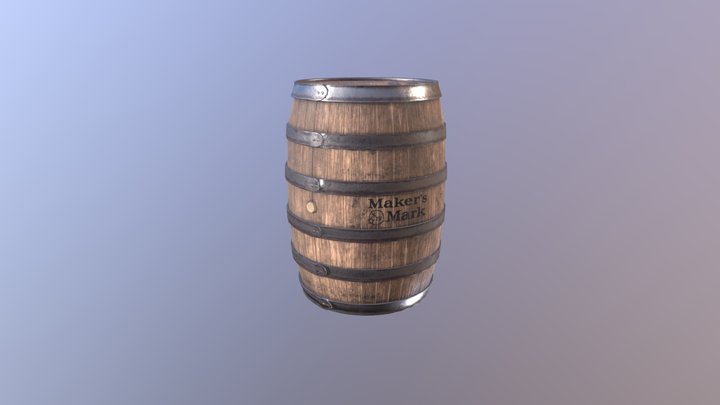 Whiskey barrel 3D Model