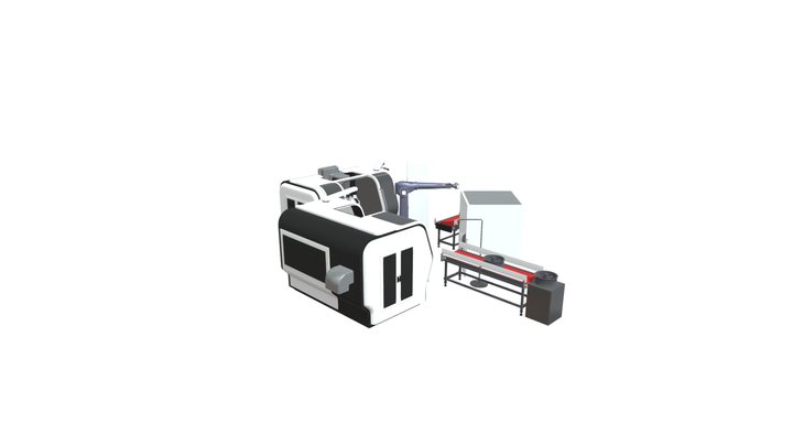 Real time Simulation, Robot Machine 3D Model