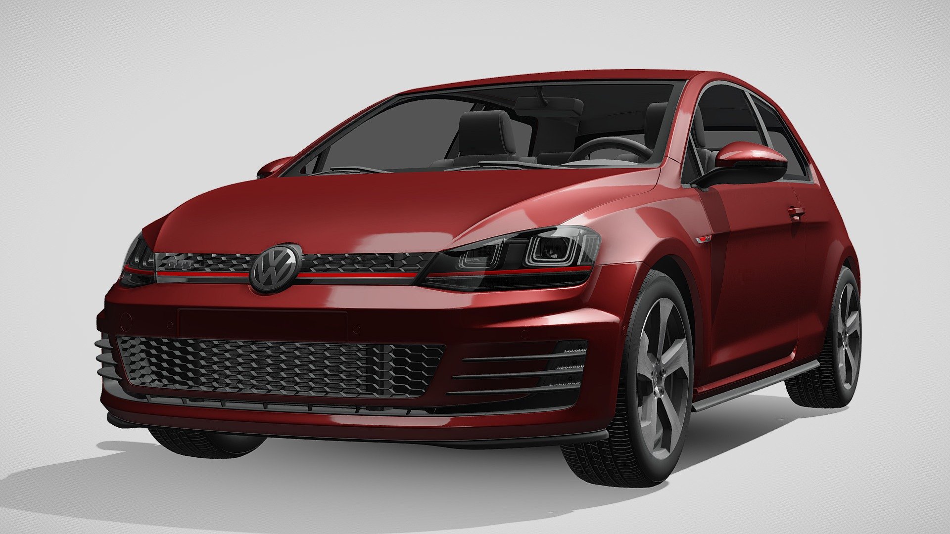 Volkswagen Golf Mk7 3 portas 2016 Modelo 3D - Baixar Veículos no