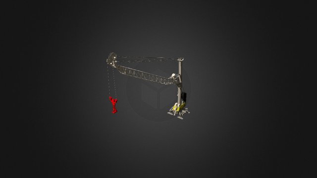 Mobile harbour crane 3D Model