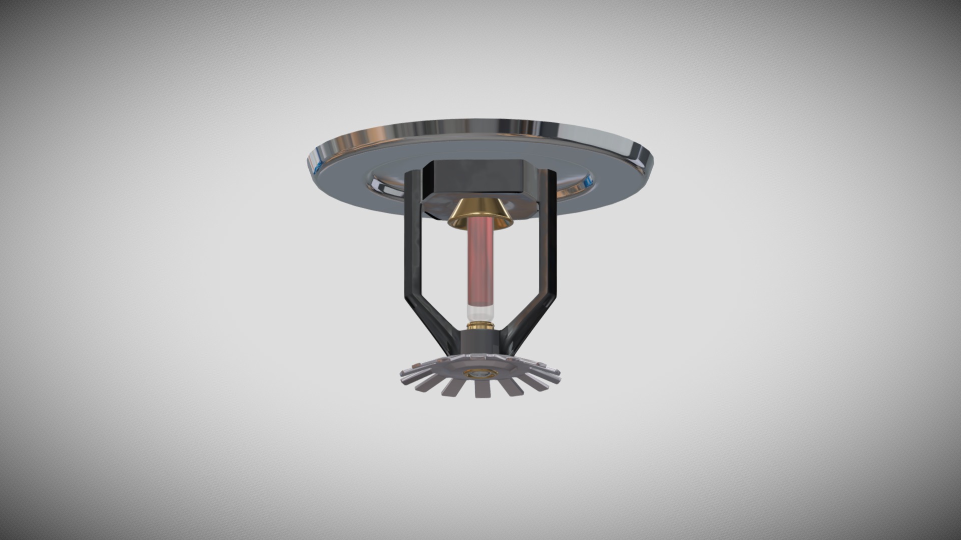 3D model Sprinkler Head - This is a 3D model of the Sprinkler Head. The 3D model is about a circular object with a light on it.