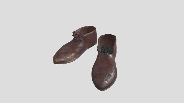 Leather Shoes 3D Model