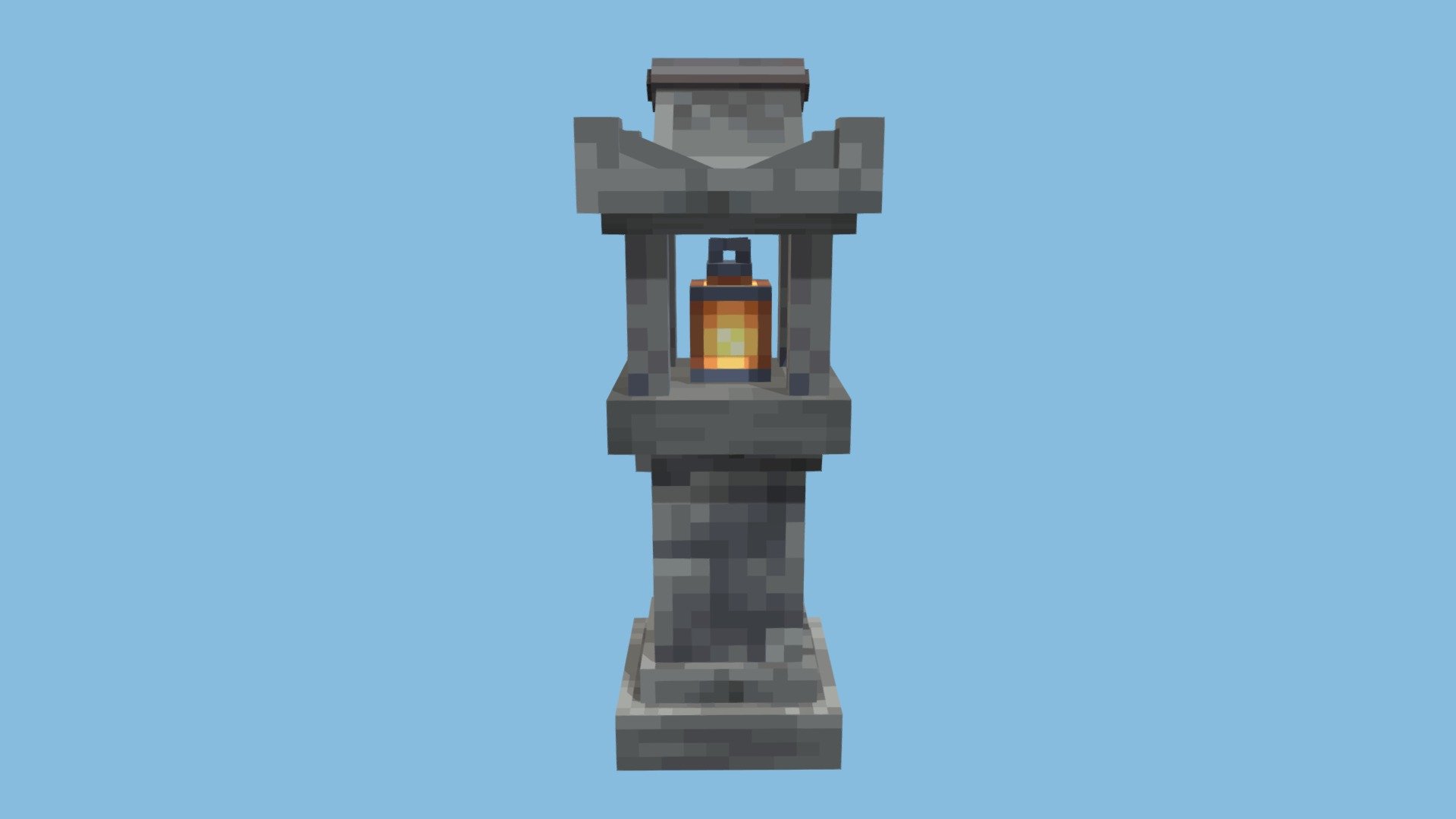 Japanese Stone Lantern (Minecraft Entity) - Download Free 3D model by ...