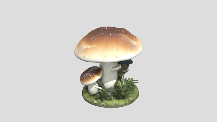 Mushroom Cottage 3D Model