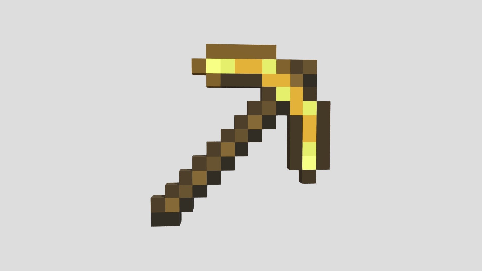 Minecraft Golden Pickaxe - Download Free 3D model by COVE989 [7e997fa ...