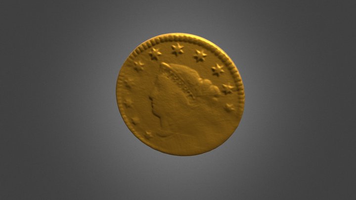 CityPlace US Coronet Head Cent 3D Model