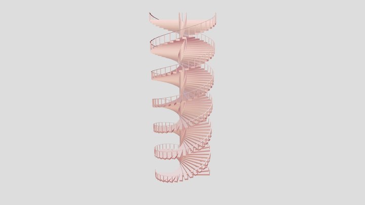escalera davinci doble  helice 3D Model