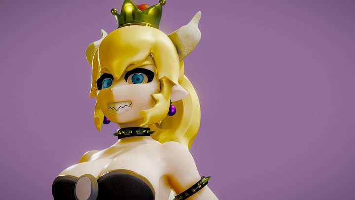 A very very late Bowsette 3D Model