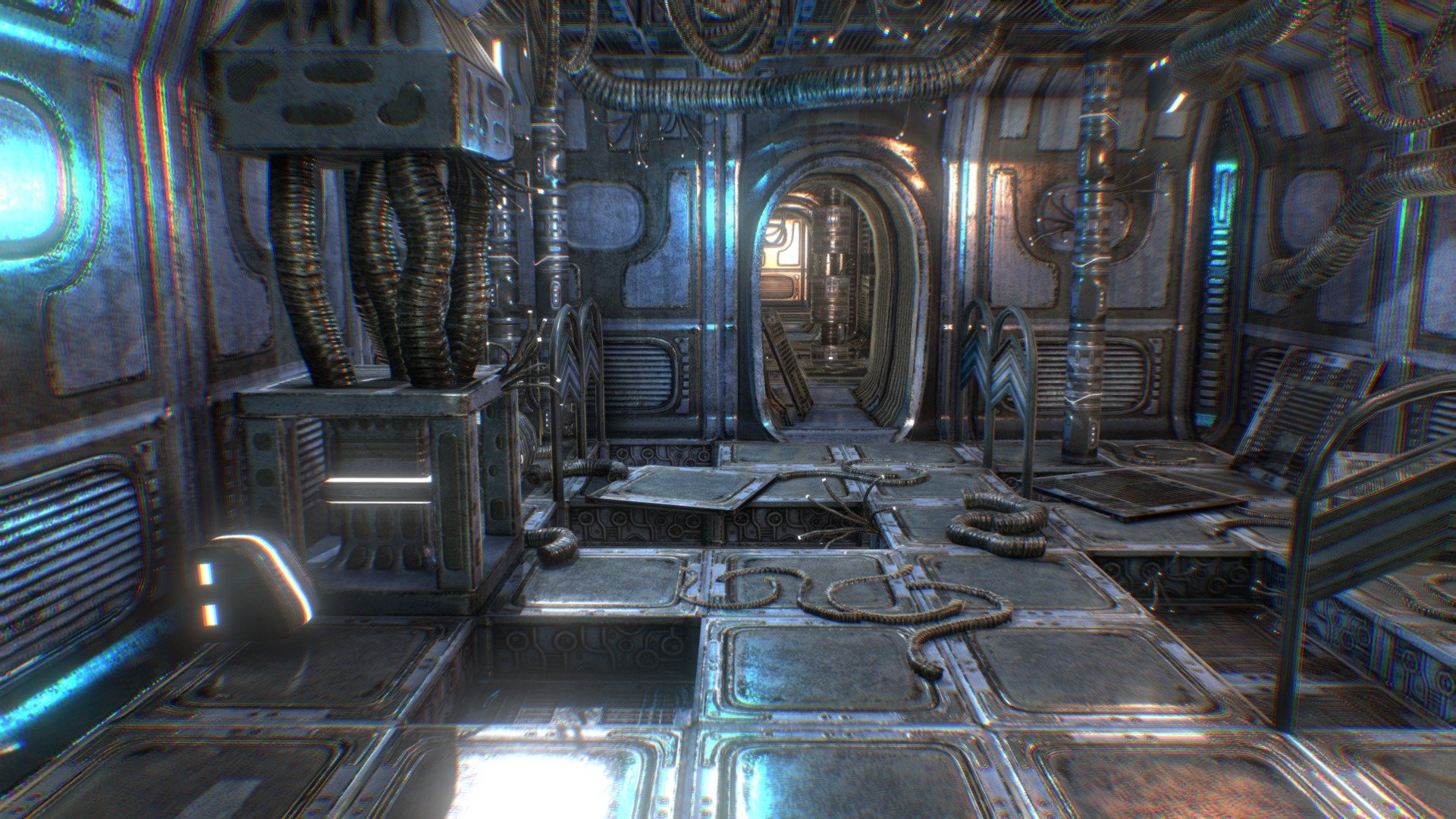 Modular sci-fi level example - 3D model by endike [7e9bed2] - Sketchfab