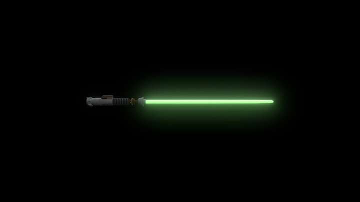 Luke Skywalker replica lightsaber 3D Model