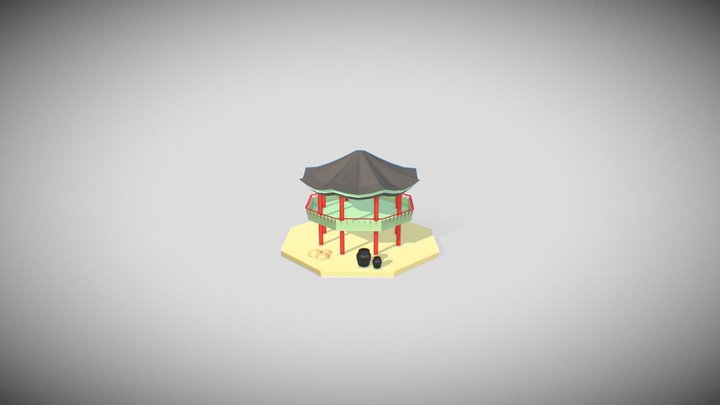 Ronde-tempel 3D Model