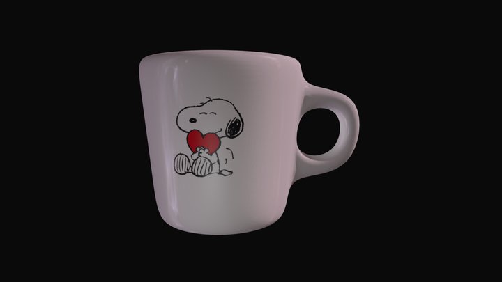 Tazza Snoopy 3D Model