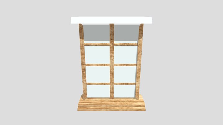 simple wooden Window 3D Model