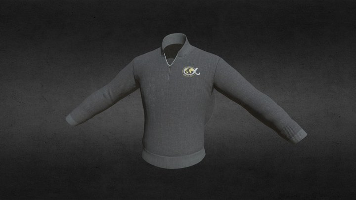 Gray-sweater alfa 3D Model