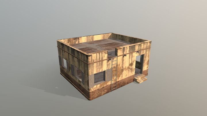 Wooden Abandoned Cabin 3D asset 3D Model