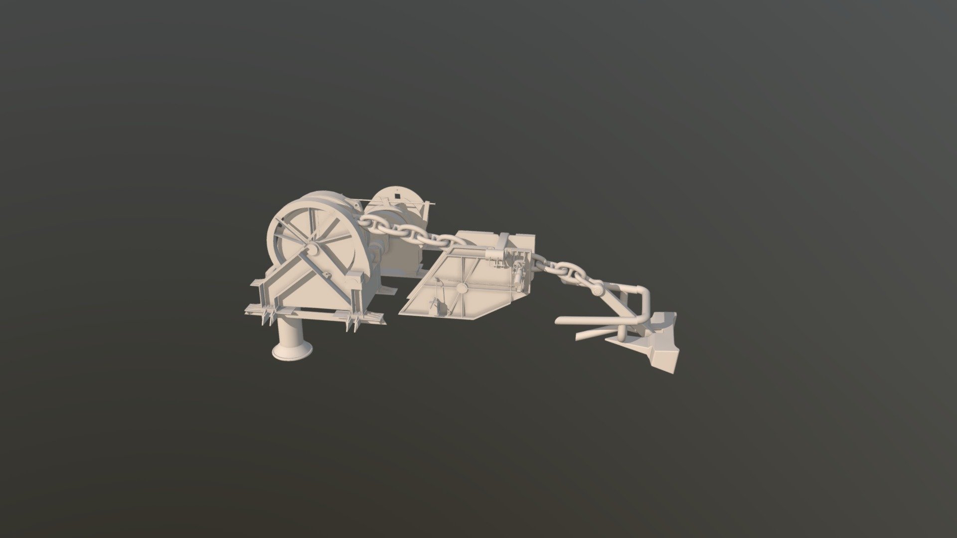 Anchor Windlass for mooring simulator - 3D model by Room505 [7ea28e5 ...