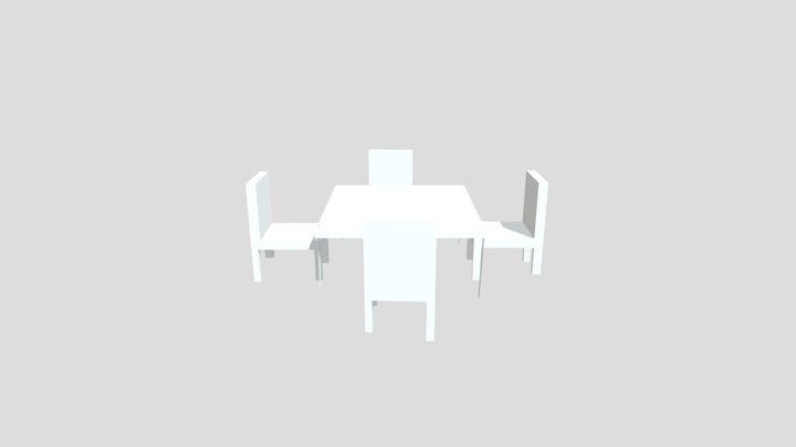 Hotel Chaire and table 3D Model