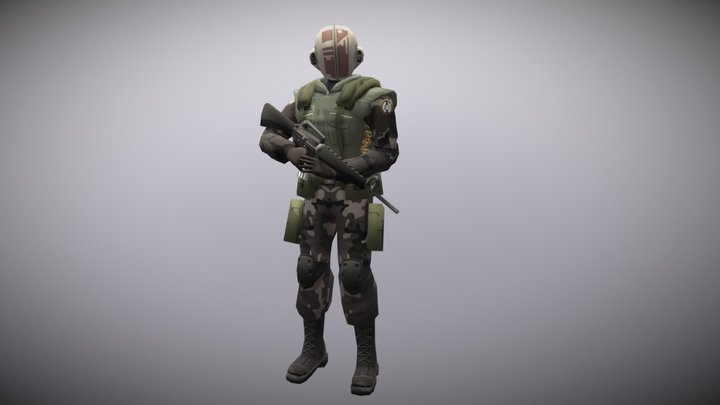 "USIA" Soldier model 3D Model