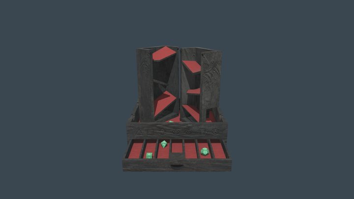 DnD Dice Box and Tower Set 3D Model