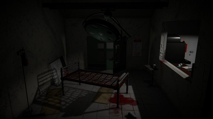Hospital Horror Diorama 🩸 | Game Environment 3D Model