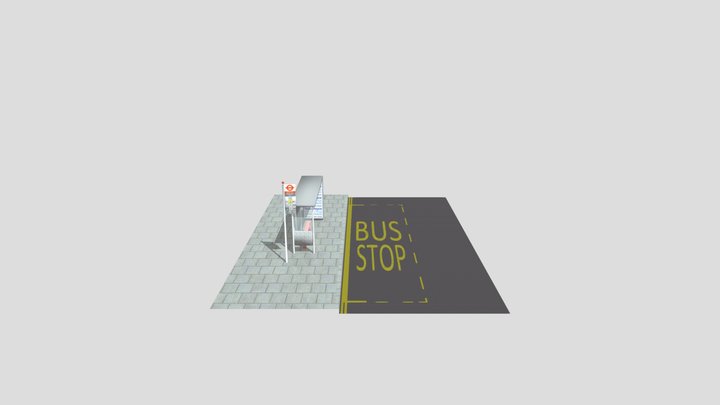 London Bus Stop Fbx APS Test RR Science Prize 3D Model