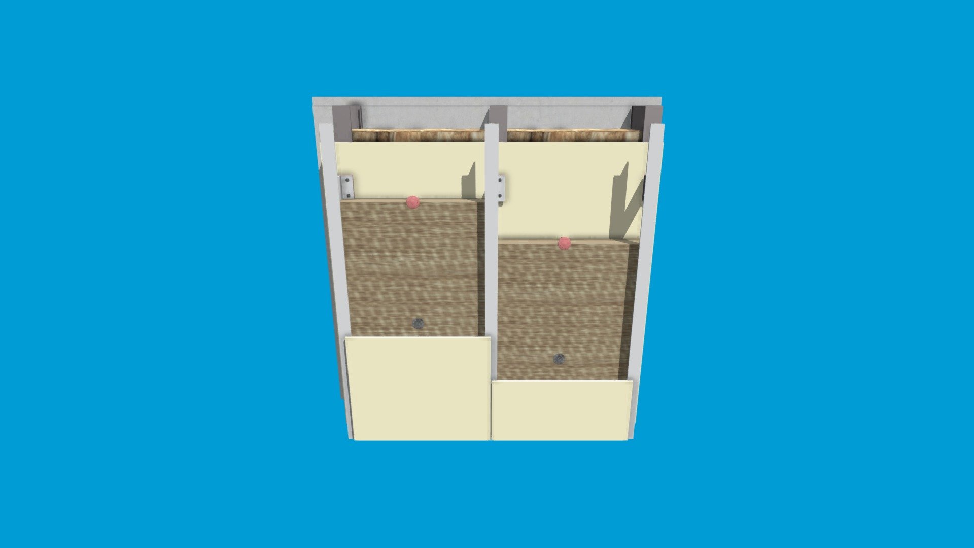 Rainscreen Cladding System on Light Steel Frame - 3D model by Knauf ...