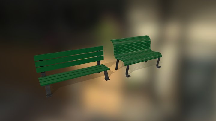 Benches from Paris 3D Model