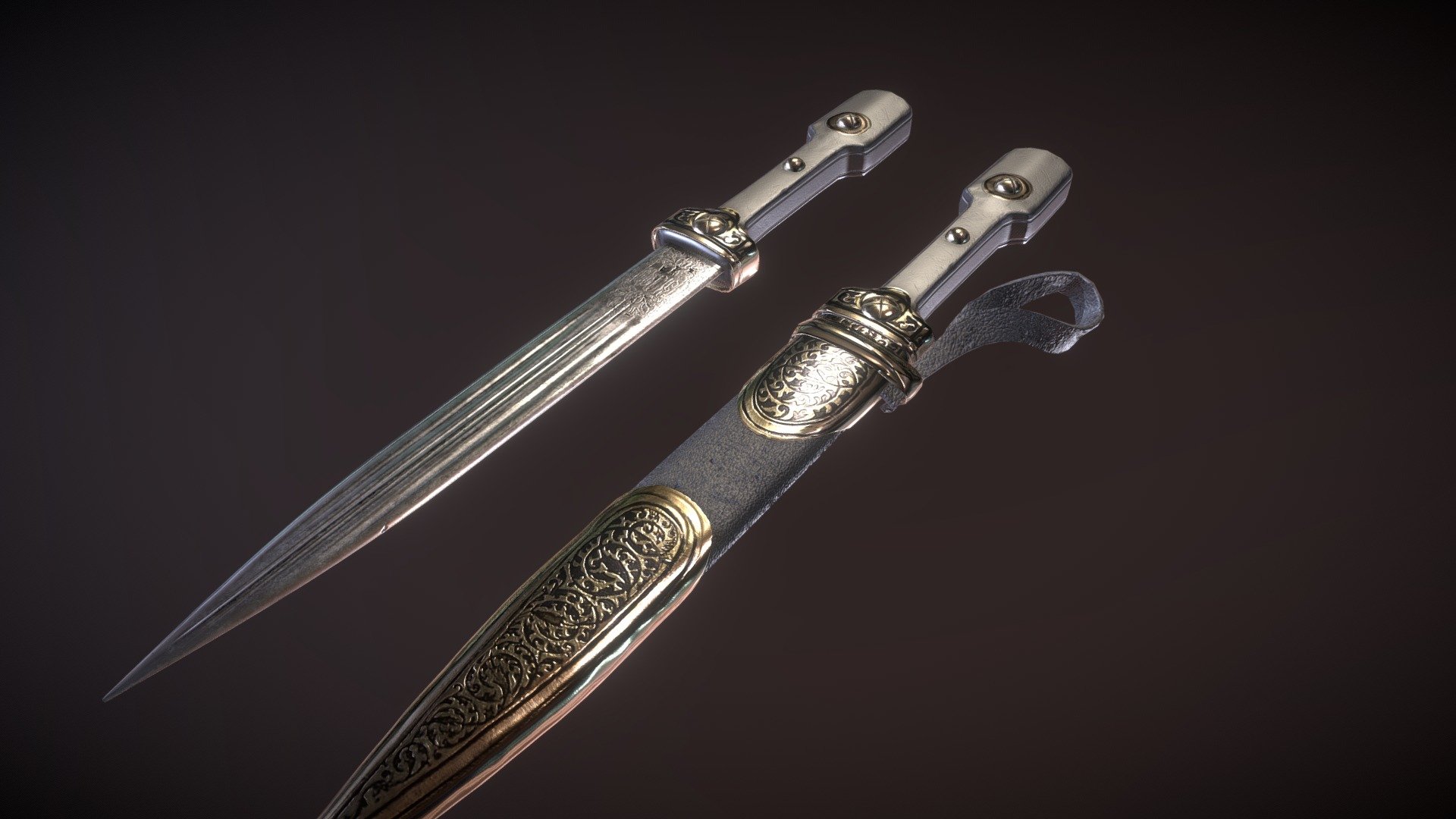 Low poly antique Dagger