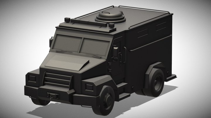 Drivable Swat Vehicle UE4 Game ready 3D Model