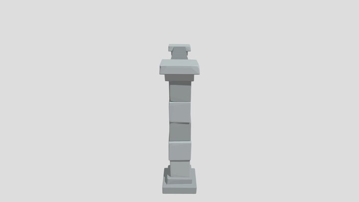 Stone Wall 3D Model