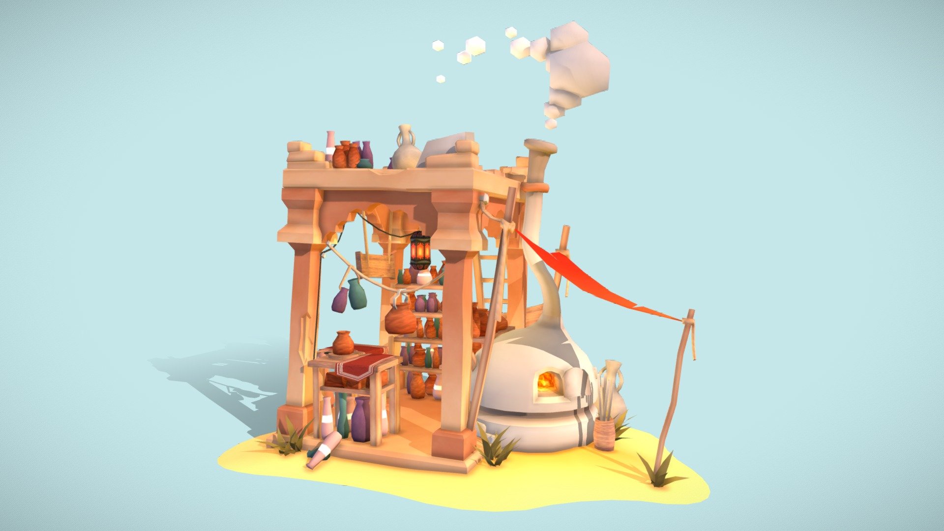 Pottery - Bazaar — Sketchfab embed 3D viewer
