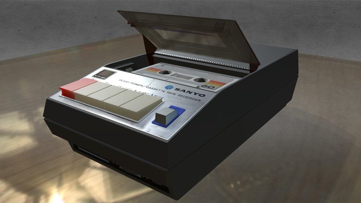 Sanyo Cassete tape recorder 3D Model
