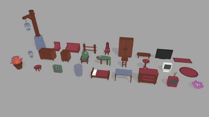 Various Furniture 3D Model
