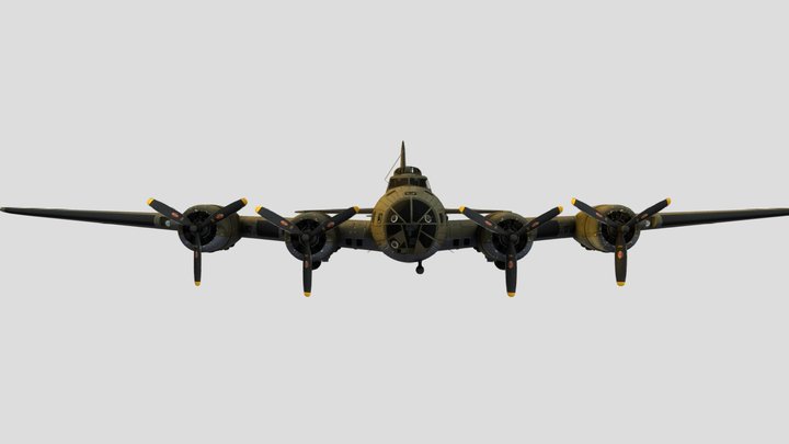 b-17e-flying-fortress-war-thunder 3D Model