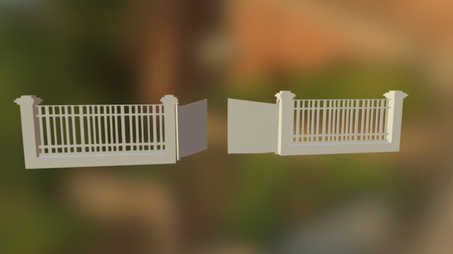 Fence And Gate 3D Model