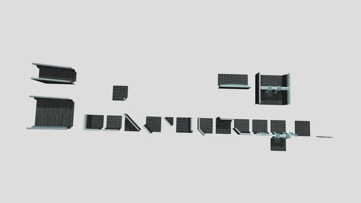 Modular Spaceship Assets 3D Model