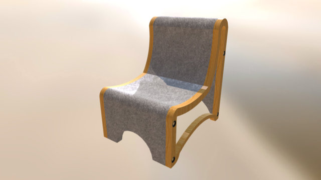 Concrete Chair 3D Model