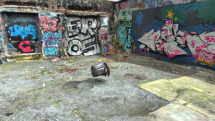 abandoned wasteland 3D graffiti Lidar 3D Model