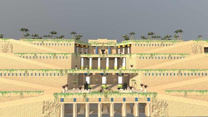 Hanging Gardens of Babylon 3D Model