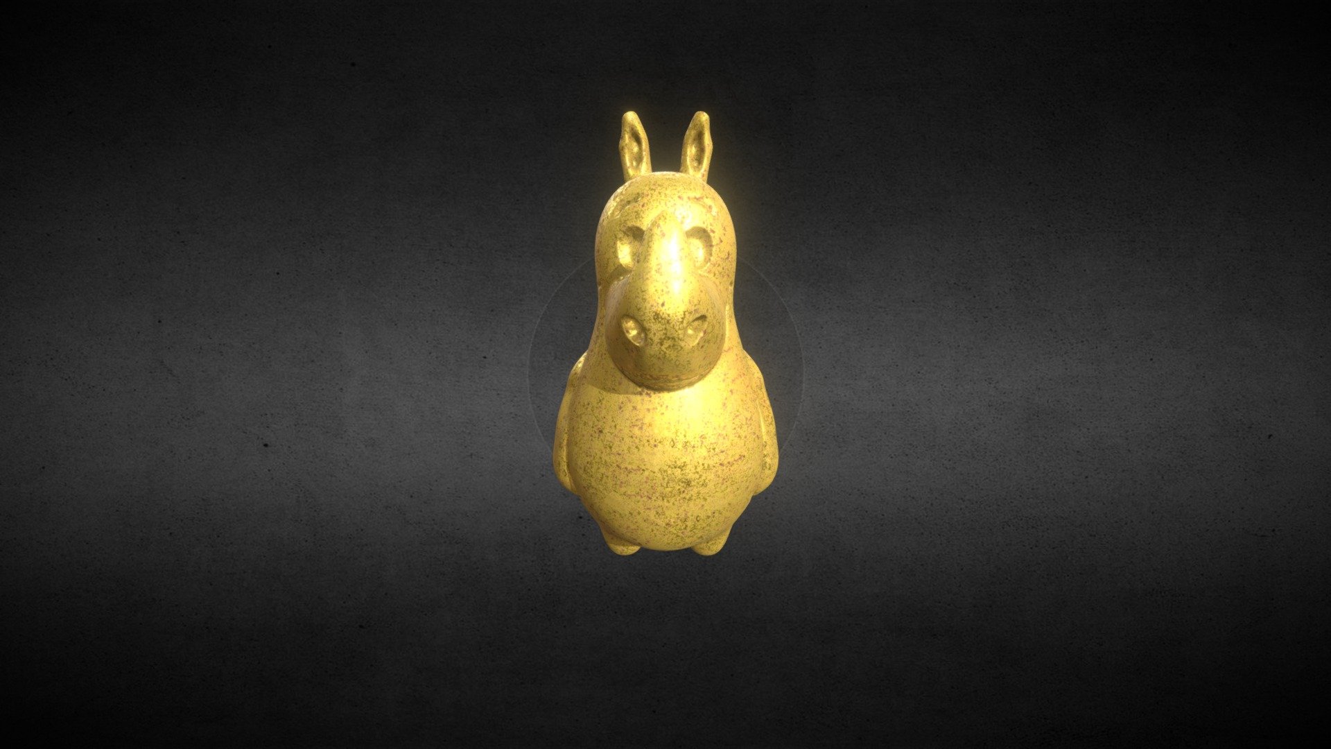 A golden rhino