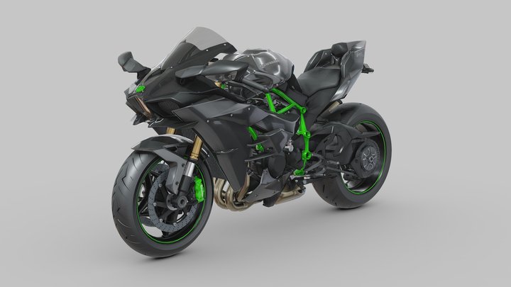 Kawasaki Ninja H2 3D Model