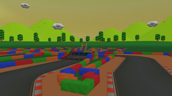SNES Mario Circuit 2 3D Model