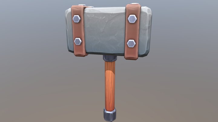 Stylized Hammer 3D Model