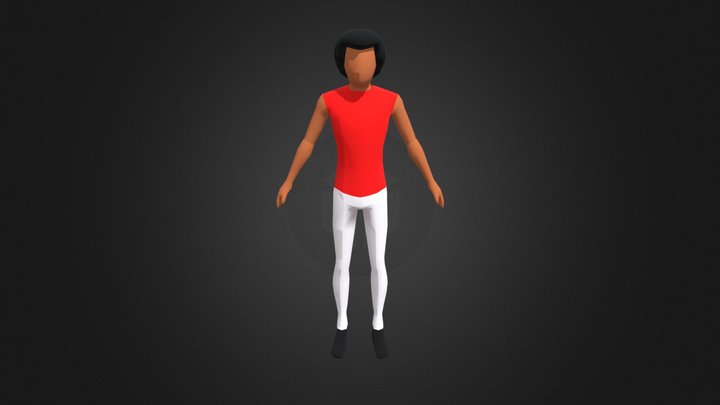 Male Low Poly Game Character 3D Model