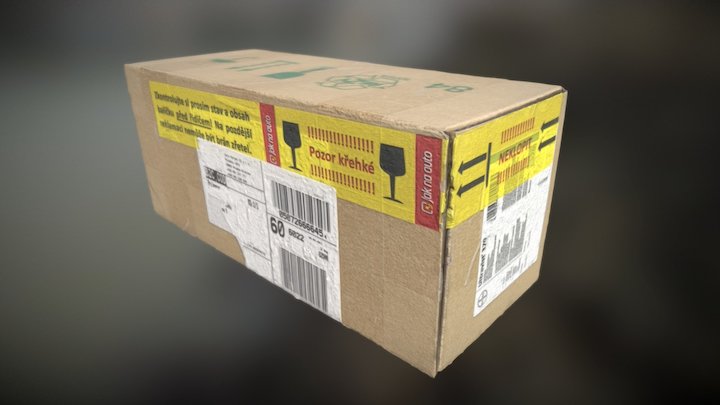 Cardboard transport shipping box – Modello 3D gratuito STL