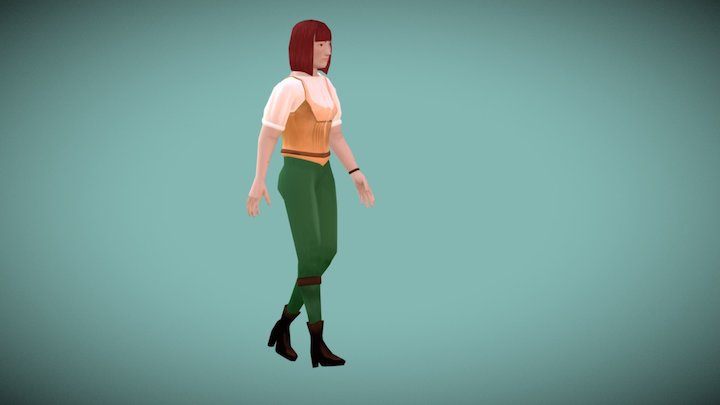 Character Walking 3D Model