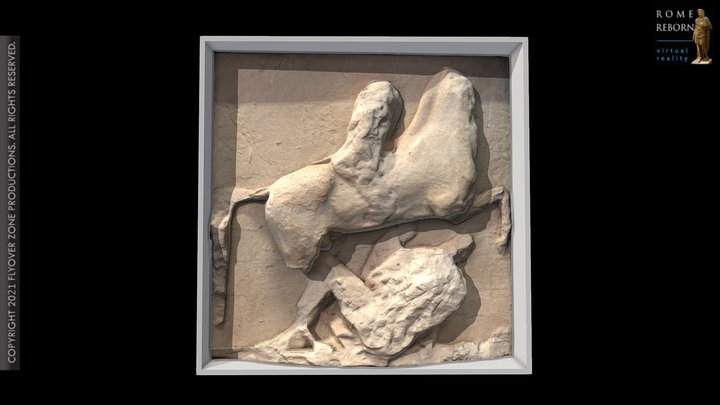 3D rendering of Metope West 13 (Parthenon)